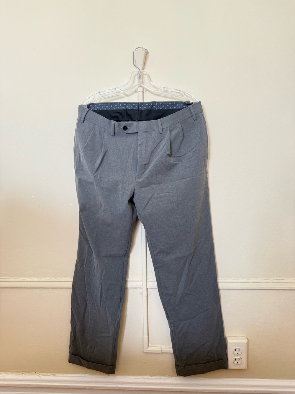 Lauren Ralph Lauren Gray Men's Dress Pants